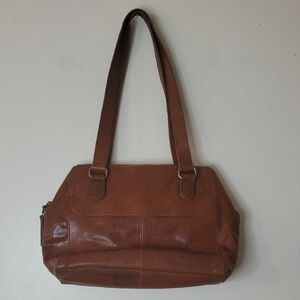 Spikes And Sparrow Brown Leather Shoulder Bag